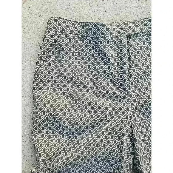 Lands End Womens Size 16 Khaki With Brown‎ Diamond Cropped capris Pants chino - Picture 6 of 6